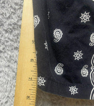 Load image into Gallery viewer, Cactus Man Ricky Singh Shorts Adult Large (35x7.5) Black AOP Paisley Bandana Men
