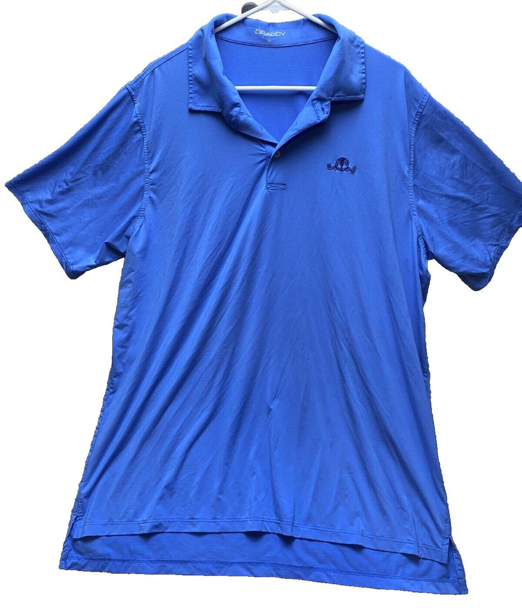 B Draddy Shirt Adult Blue Extra Large Compass Logo Performance Polo Sport Mens