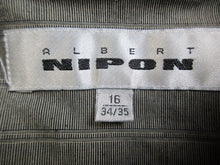 Load image into Gallery viewer, Albert Nipon Shirt Adult 16 34/35 Black Button Up Chest Pocket Casual Dress Mens

