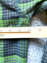 Load image into Gallery viewer, Eddie Bauer Shirt Adult Large Kelly Green Black Plaid Button Up Shacket Mens
