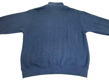 Load image into Gallery viewer, Orvis Sweater Adult Large Cobalt Blue 1/4 Zip High Neck Mock Wool Blend Mens
