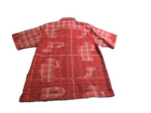 Load image into Gallery viewer, Bay Creek Shirt Adult Large Red Plaid Abstract Button Up Casual Camp Hip Hop Men
