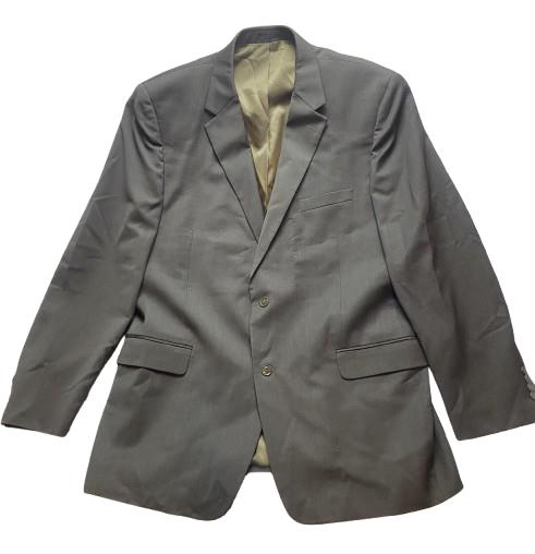 Andrew Fezza Suit Coat Mens 48L Greenish Gray Worsted Wool Sport Blazer