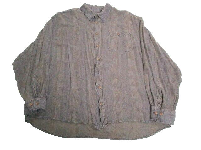 Cathy Daniels Shirt Adult 2X Tall Button Up Long Sleeve Rayon Casual Camp Mens