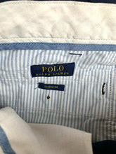 Load image into Gallery viewer, POLO Ralph Lauren Pants Adult 36x30 Navy Blue Flat Front Classic Fit Chino Mens
