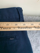 Load image into Gallery viewer, POLO Ralph Lauren Pants Adult 36x30 Navy Blue Flat Front Classic Fit Chino Mens
