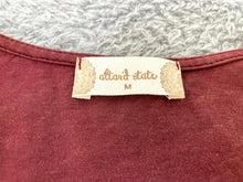 Load image into Gallery viewer, Anthropologie Altar’d State Shirt Womens Medium Coral Rust Crochet Hem Tunic
