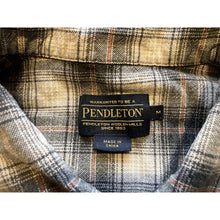 Load image into Gallery viewer, Pendleton Shirt Mens Medium Gray Plaid Button Down Long Sleeve Outdoors
