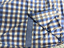 Load image into Gallery viewer, Age of Wisdom Shirt Adult Extra Large Blue Brown Pearl Snap Checkered Casual Men
