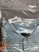 Load image into Gallery viewer, SouthPole Shirt Adult Large Blue White Stripe Preppy Streetwear Golf Polo Mens
