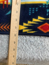 Load image into Gallery viewer, Massive Outdoor Sweater Adult Medium Blue Fleece Snaps Aztec Oversized Mens
