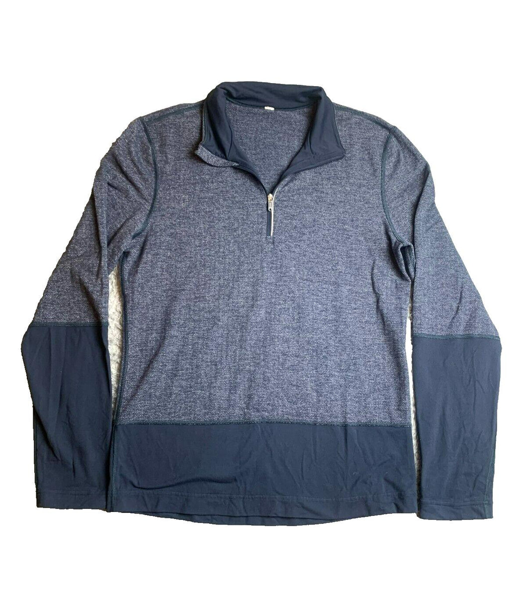 Lululemon Sweatshirt Adult Small Cobalt Blue Velocity 1/4 Zip Athletica Mens