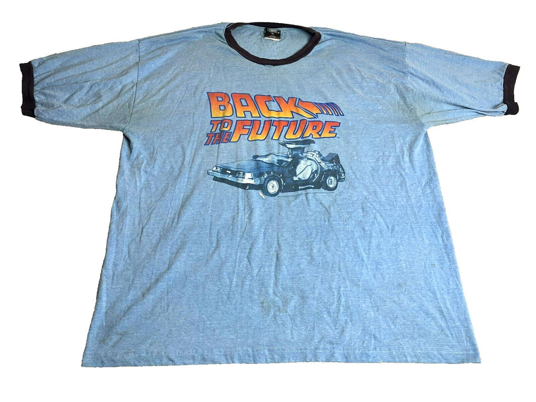 VTG Back To The Future Shirt Adult 2XL Delorean Car Ringer Thunder Creek Mens