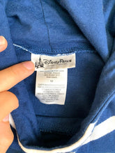 Load image into Gallery viewer, Mickey &amp; Minnie Mouse Sweatshirt Womens Medium Crochet Lace Trim Hoodie Disney
