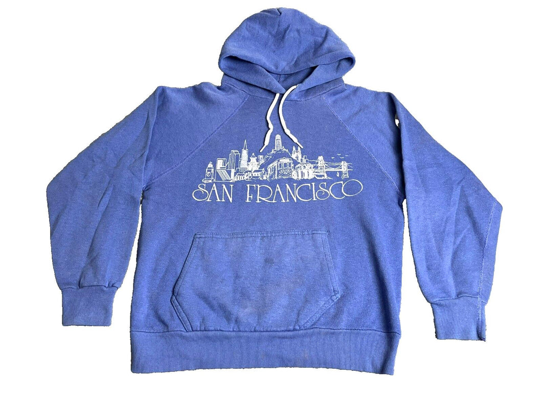 VTG San Francisco California Sweatshirt Adult Large Hoodie Skyline Bridge 80s