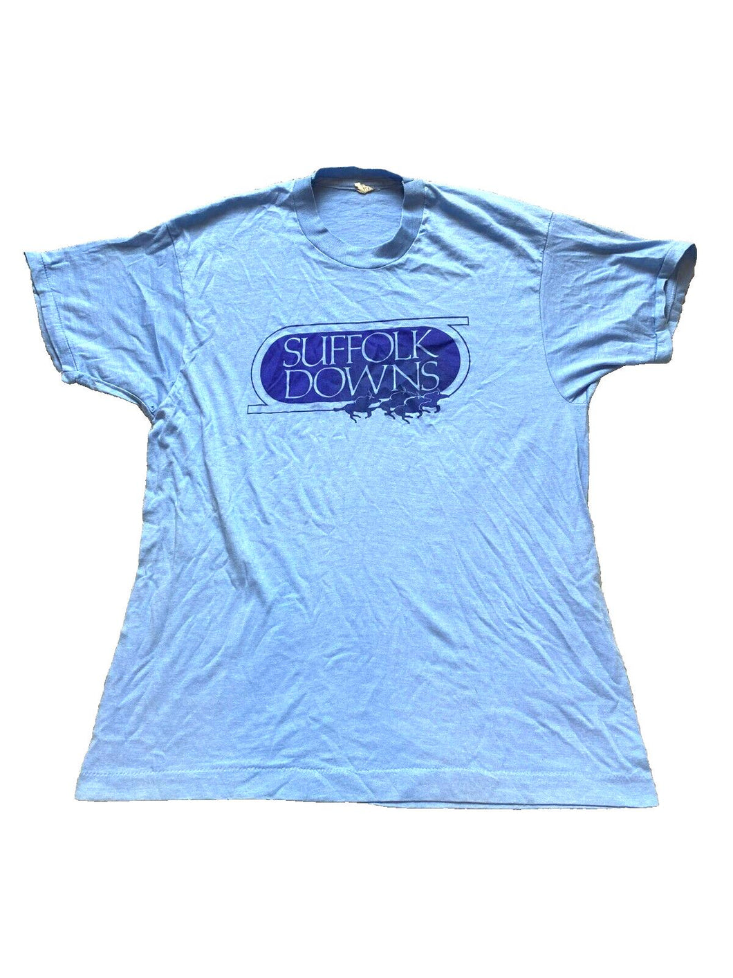 VTG Suffolk Downs Shirt Adult Extra Large Horse Racing Single Stitch 80s Mens