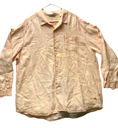 Tommy Bahama Shirt Adult 2XL Relaxed Linen Button Up Pocket Marlin Fish Mens