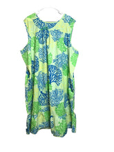 Load image into Gallery viewer, Anthony Richards Dress Womens 5X Green AOP Flower Shift with Pocket Plus Ladies
