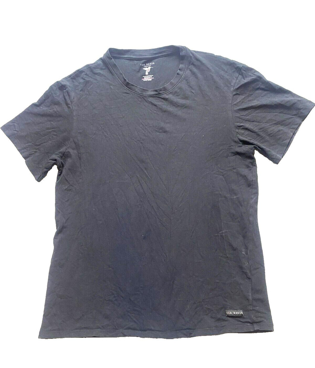 Ted Baker Shirt Adult Medium Black Crew Neck Stretch Streetwear Pullover Mens