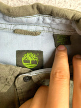 Load image into Gallery viewer, Timberland Shirt Adult Extra Large Sage Green Pocket Linen Rayon Casual Mens
