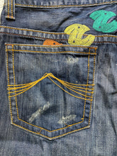 Load image into Gallery viewer, Vintage Azzure Jeans Adult 40x33 Love Life Denim 90s Spandex Moon Retro Mens
