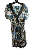 Load image into Gallery viewer, Mlle Gabrielle Dress Womens Small Wrap Neckline Floral Paisley Casual Ladies
