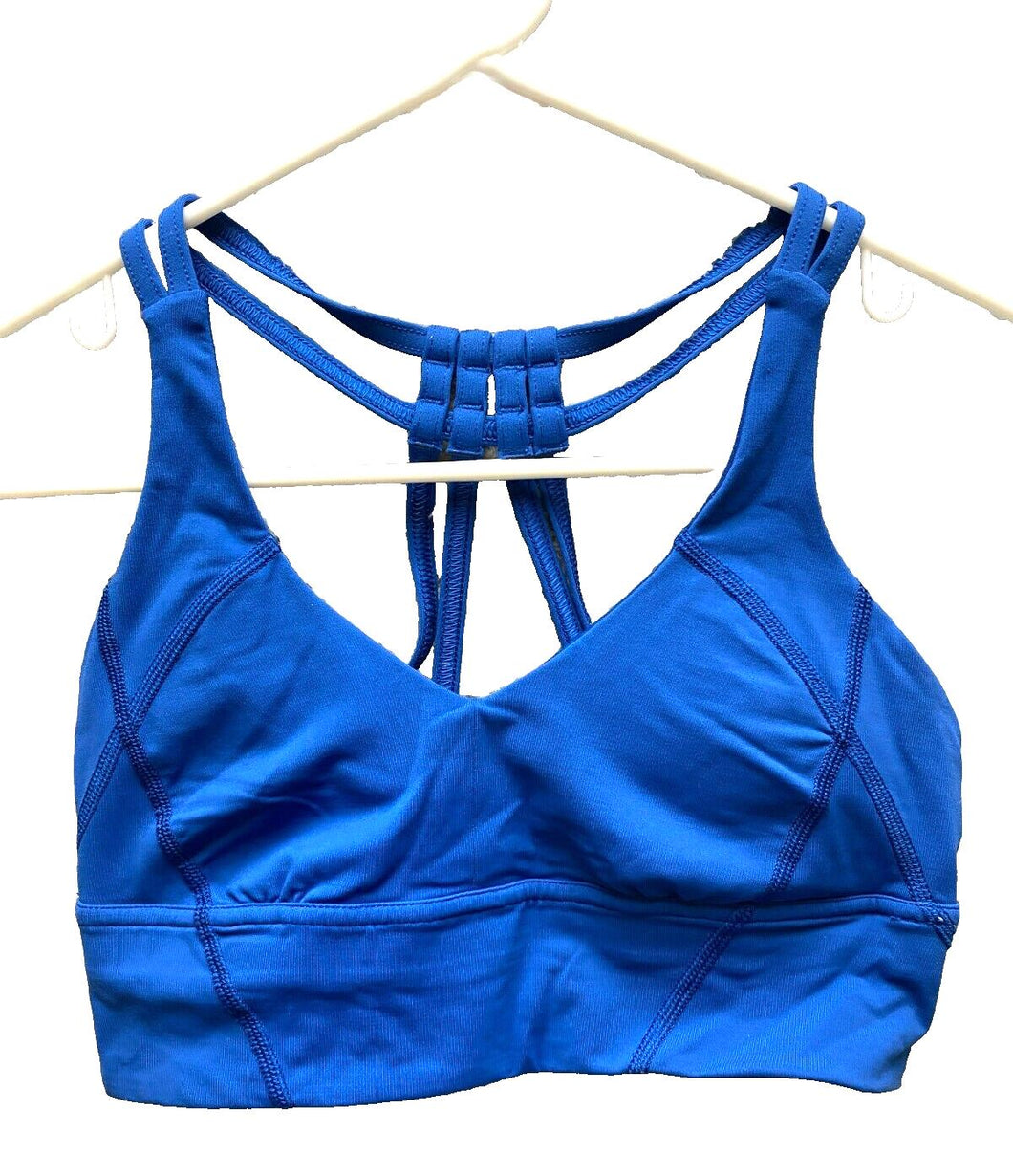 Lululemon Sports Bra Womens 3XS Blue Racerback Sportswear Activewear Yoga Gym