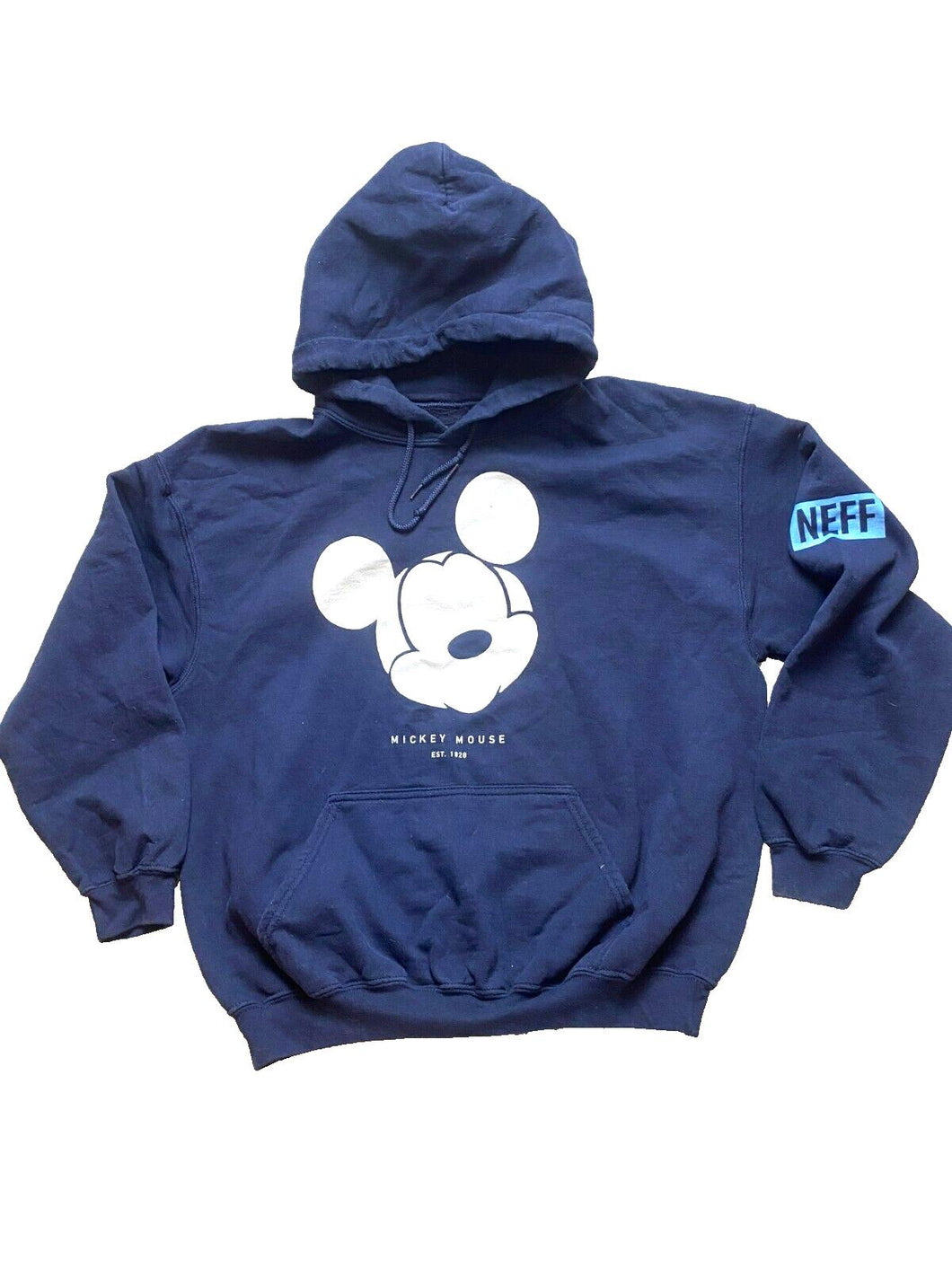 Mickey Mouse Neff Sweatshirt Adult Large Navy Hoodie Pocket Sweater Disney Mens