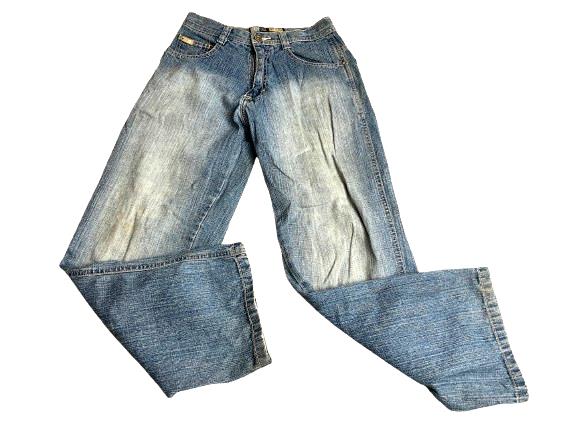 South Pole Jeans Womens 14 (26x26.5) Blue Denim Baggy Straight Leg Skater Ladies