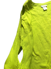 Load image into Gallery viewer, Soft Surroundings Shirt Womens Medium Green Boxy Gauzy Blouse Cut Out Ladies
