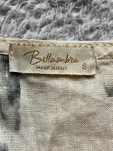 Load image into Gallery viewer, Bellambra Shirt Women Small Beige Gray Tie Dye Linen Oversized Boxy Blouse Italy
