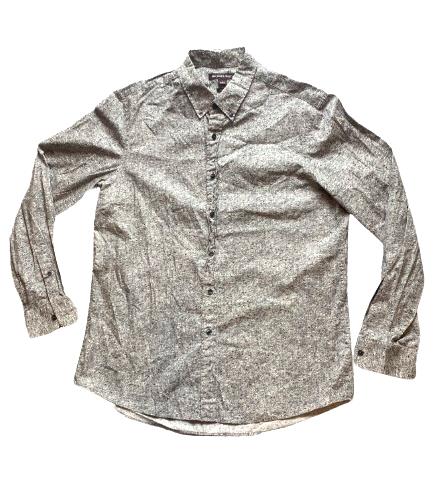 Michael Kors Shirt Adult Large Gray Black Button Up Classic Fit Casual Mens