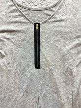 Load image into Gallery viewer, Soft Surroundings Shirt Womens Medium Gray 1/2 Zip Peasant Rayon Spandex Tunic
