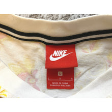 Load image into Gallery viewer, Nike Shirt Womens Large Crop Top Floral Spell Out Center Swoosh AOP Bloomcore
