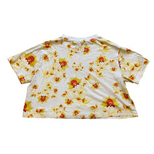 Load image into Gallery viewer, Nike Shirt Womens Large Crop Top Floral Spell Out Center Swoosh AOP Bloomcore
