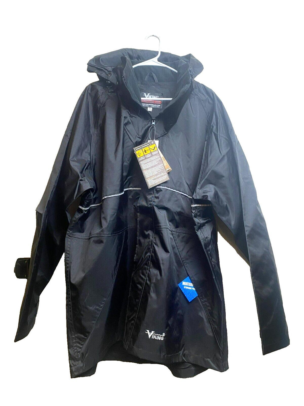 Viking Jacket Adult 2XL Black Hoodie Journeyman 420D Waterproof Hooded Mens NWT