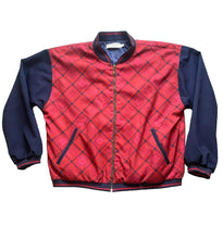 Load image into Gallery viewer, VTG Wimbledon Jacket Adult Medium Full Zip Windbreaker Light Tartan Plaid Mens
