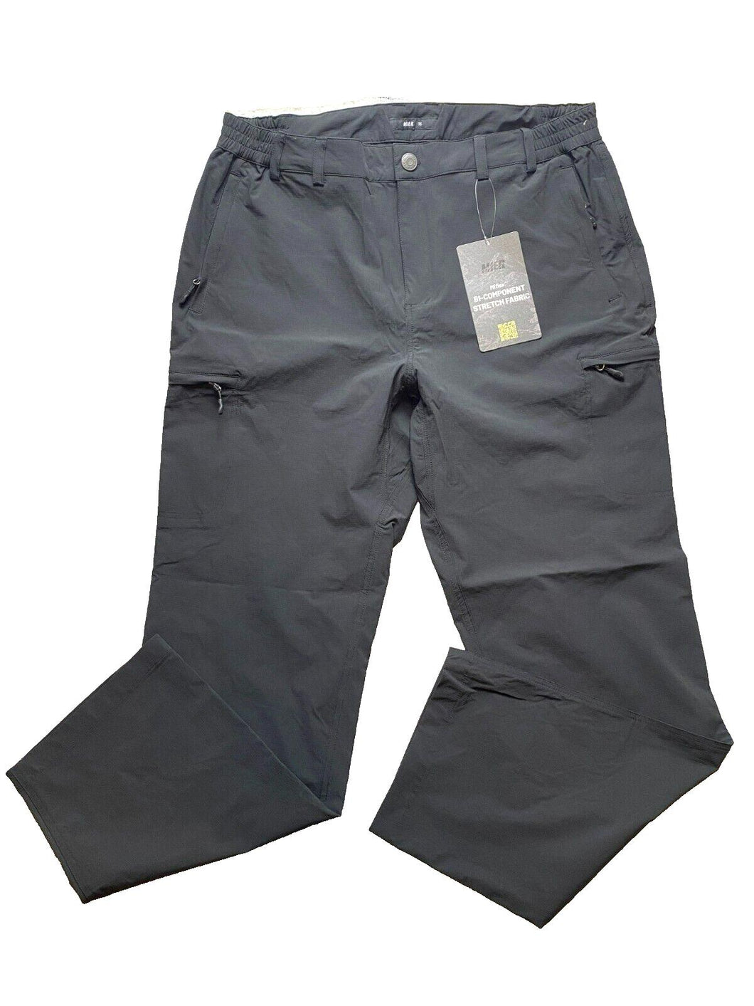 MIER Pants Womens 16 (37x30) Black Hiking Ripstop Cargo Outdoor Spandex NWT
