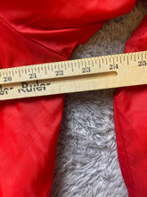Load image into Gallery viewer, VTG Jacket Adult Medium Red Varsity Snaps Front Pockets Stripes Lined USA 70s
