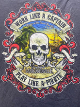 Load image into Gallery viewer, Jimmy Buffet Margaritaville Shirt Adult Small Gray Play Like A Pirate Skull Mens
