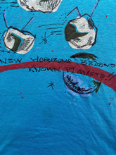 Load image into Gallery viewer, VTG Solar Rocks Shirt Adult OSFA Turquoise Single Stitch Earthcore Earthy 80s
