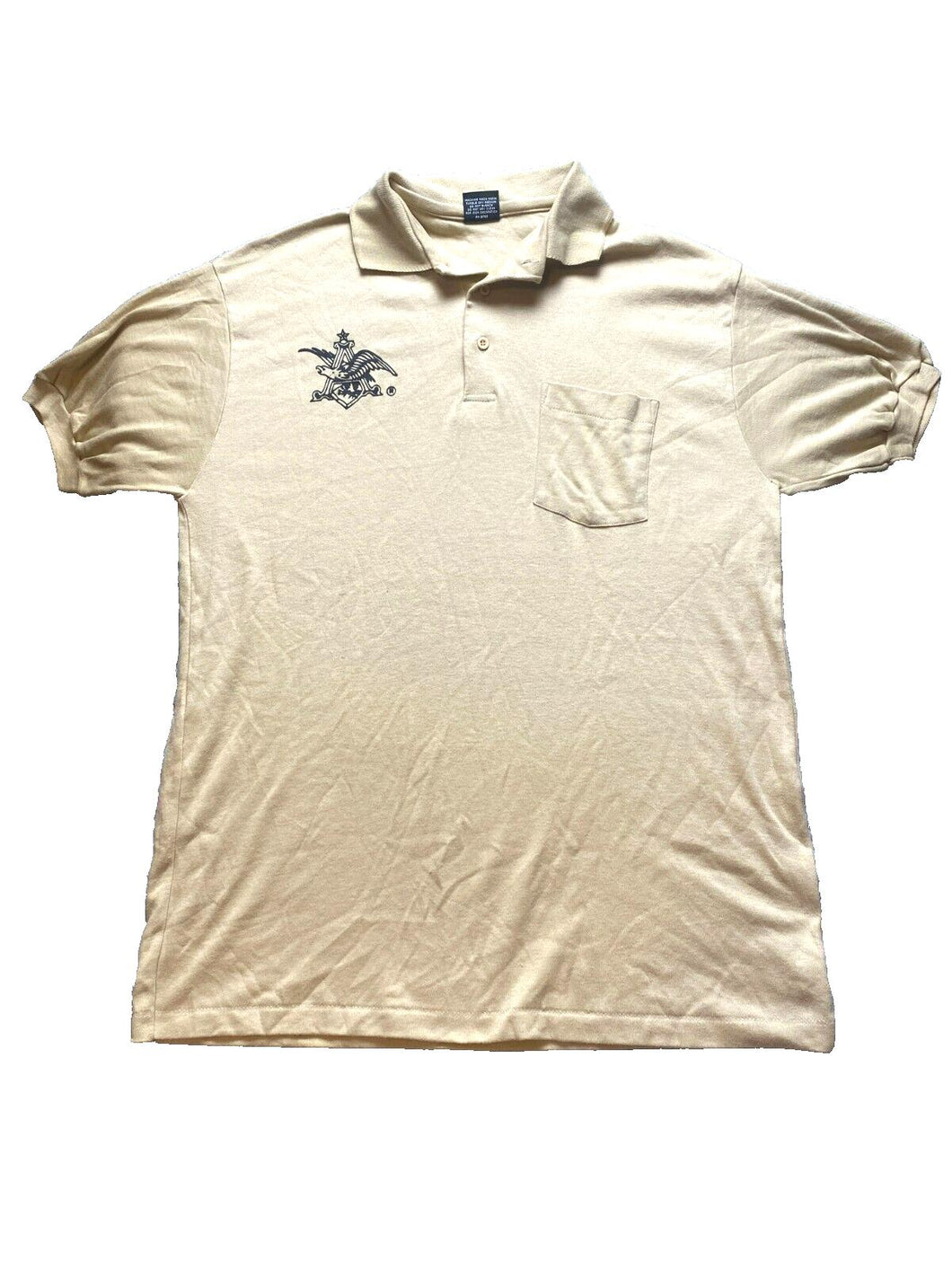VTG Anheuser Busch Shirt Adult Extra Large Single Stitch Budweiser USA Polo 70s