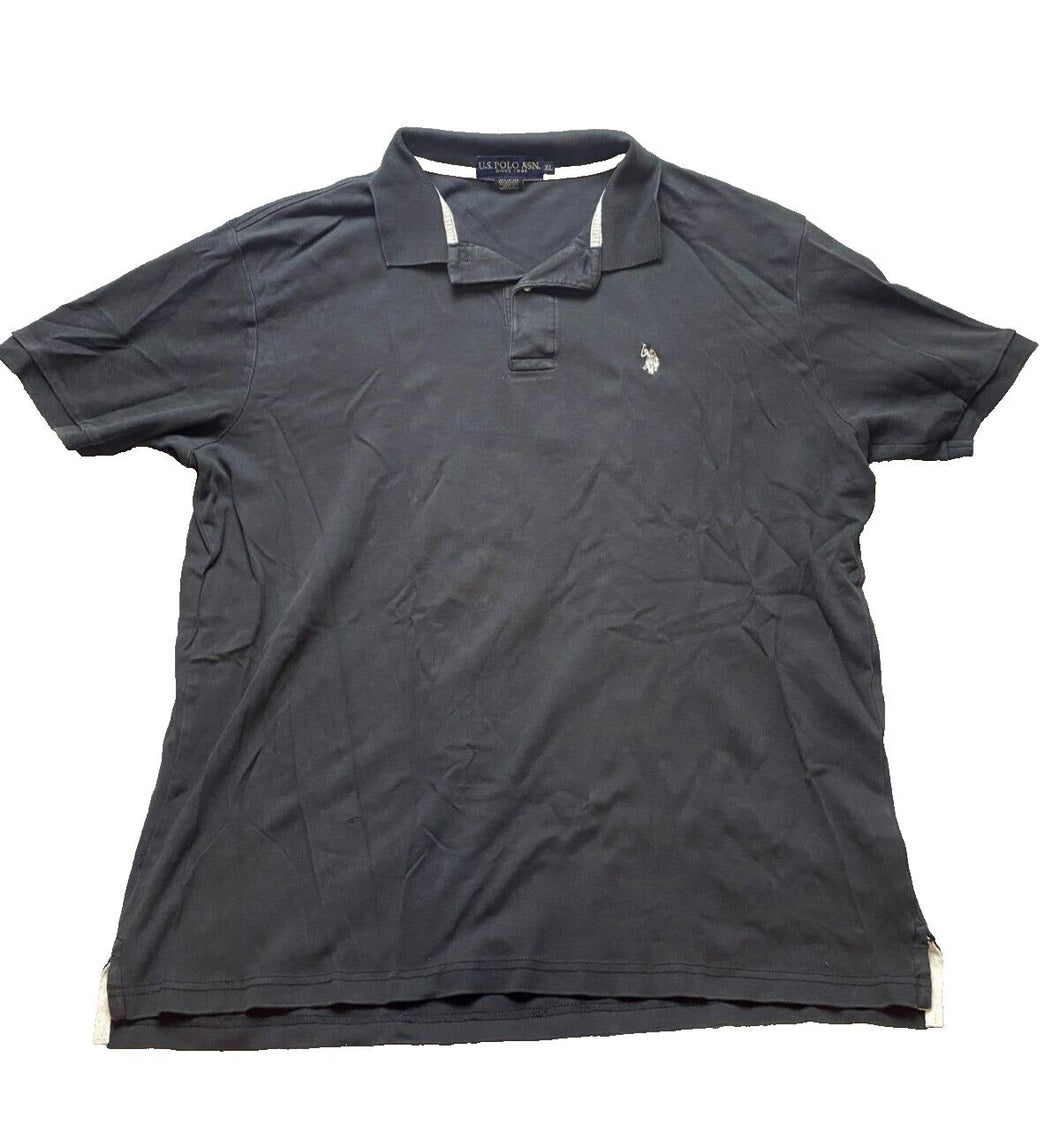 US Polo Assn Shirt Adult Extra Large Black White Pony Casual Golf Collared Mens