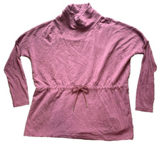 Load image into Gallery viewer, Athleta Sweatshirt Womens Medium Purple Cowl Cinch Neck Oversized Spandex Modal
