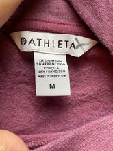 Load image into Gallery viewer, Athleta Sweatshirt Womens Medium Purple Cowl Cinch Neck Oversized Spandex Modal
