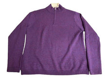 Load image into Gallery viewer, Brooks Brothers 346 Sweater Adult Extra Large Purple 1/4 Zip Merino Wool Mens
