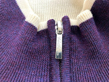 Load image into Gallery viewer, Brooks Brothers 346 Sweater Adult Extra Large Purple 1/4 Zip Merino Wool Mens
