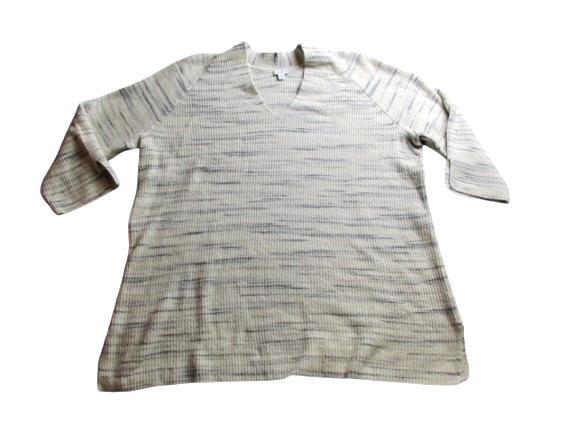 J Jill Pure Jill Sweater Womens Extra Large V-Neck Acrylic Spandex Tunic Ladies