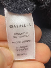 Load image into Gallery viewer, Athleta Sweater Womens Medium Black Tunic Open Front Cardigan Spandex Oversized
