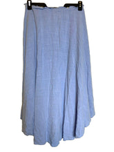 Load image into Gallery viewer, Lulus Skirt Womens Small Blue Lagenlook Ruffle Buttons Boho Linen Rayon Ladies

